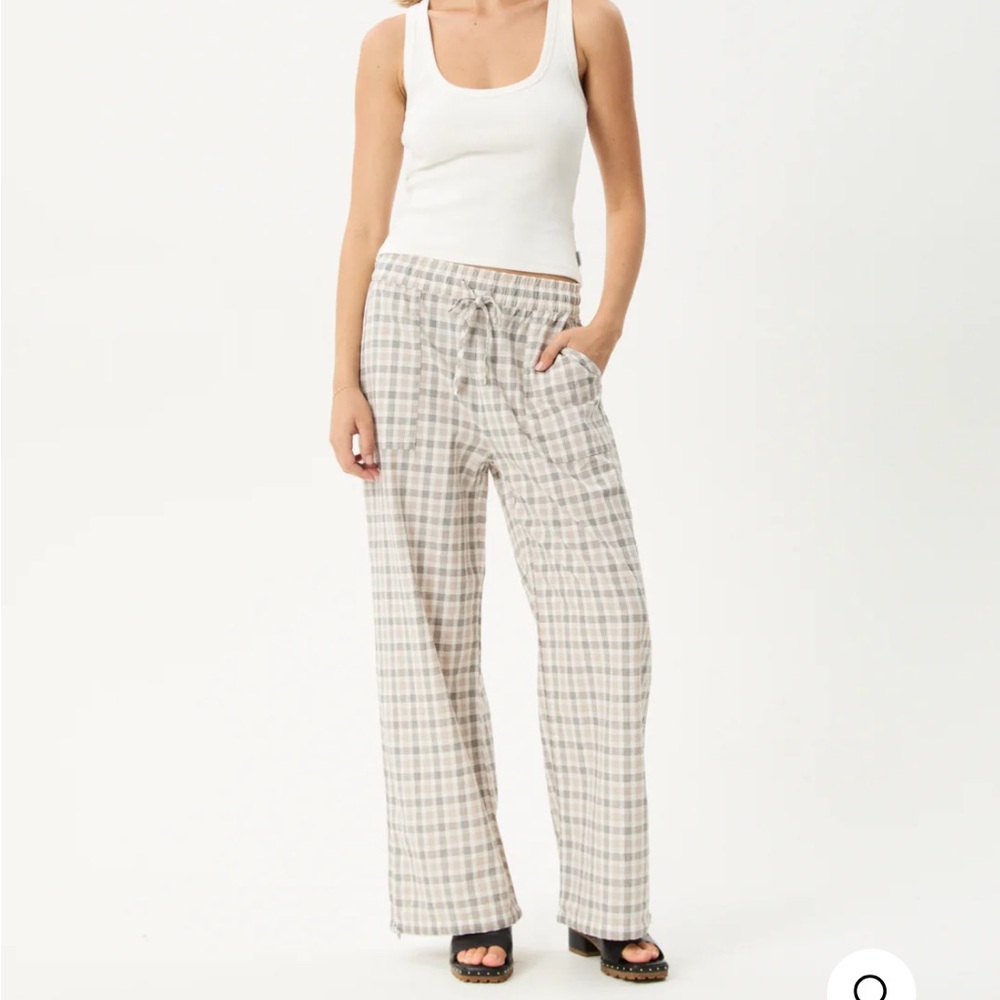 Afends Leo seersucker wide leg pants